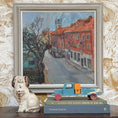 Load image into Gallery viewer, Mid Century Original Cityscape Oil Painting From Sweden