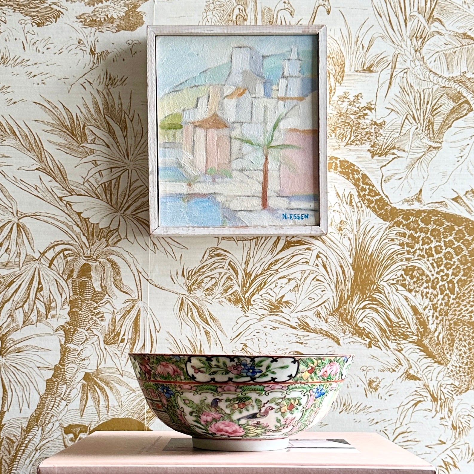 Mid Century Landscape Oil Painting Sweden