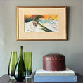 Load image into Gallery viewer, Swedish Mid Century Vintage Art Abstract Oil Painting by B Andersson