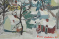 Load image into Gallery viewer, Mid Century Original Winterscape Oil Painting From Sweden