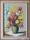 Load image into Gallery viewer, Mid Century Original Still Life Oil Painting of Tulips From Sweden