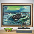 Load image into Gallery viewer, Mid Century Original Oil Painting From Sweden by E Olesen 1964