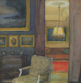 Load image into Gallery viewer, Vintage Art Room Original Interior Painting from Sweden
