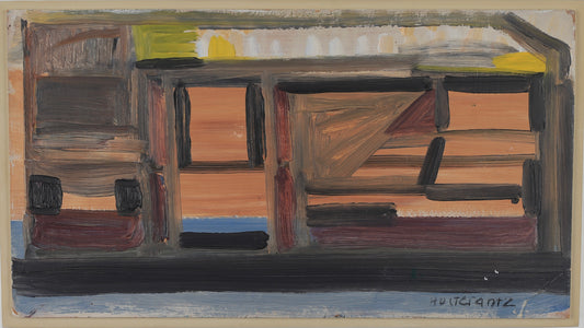 Mid Century Vintage Abstract Painting From Sweden