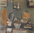 Load image into Gallery viewer, Mid Century Artist Studio Interior Oil Painting From Sweden