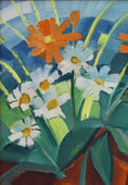 Load image into Gallery viewer, Mid Century Vintage Original Floral Oil Painting from Sweden