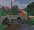 Load image into Gallery viewer, Vintage Art Room Mid Century Original Oil Painting from Sweden