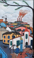 Load image into Gallery viewer, Vintage Art Original Village Scene Oil Painting from Sweden