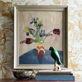 Load image into Gallery viewer, Original Still Life Floral Oil Painting Vintage Mid Century Sweden