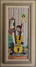 Load image into Gallery viewer, Vintage Figurative Oil Painting of a Musician from Sweden