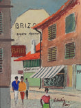 Load image into Gallery viewer, Colorful Vintage Original Parisian Streetscape Oil Painting