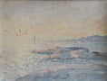 Load image into Gallery viewer, Vintage Art Mid Century Coastal Oil Painting by from Sweden