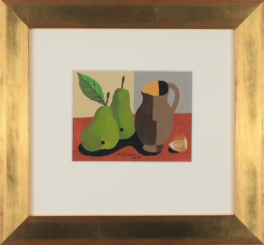 Mid Century Original Still Life of Pears From Sweden