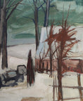 Load image into Gallery viewer, Mid Century Original Winterscape Oil Painting From Sweden