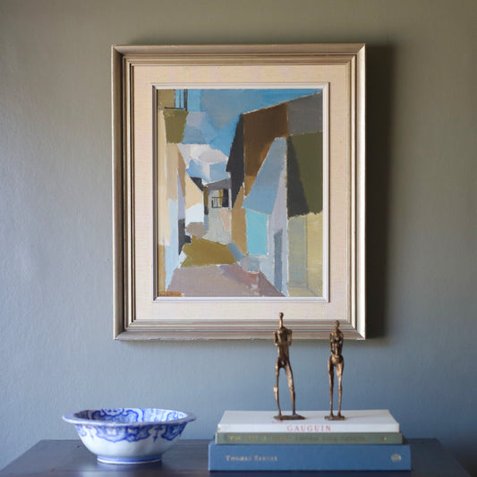 Mid Century Oil Painting By R Björklund Vintage Art Room