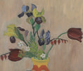 Load image into Gallery viewer, Original Still Life Floral Oil Painting Vintage Mid Century Sweden