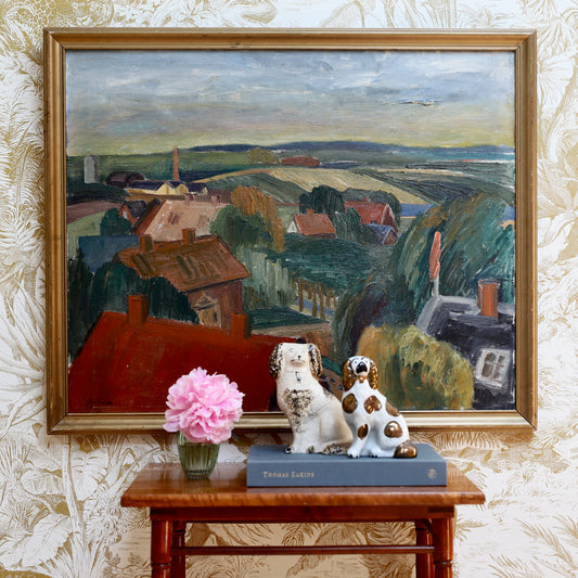 Vintage Art Original Landscape Oil Painting From Sweden by E Bystrom