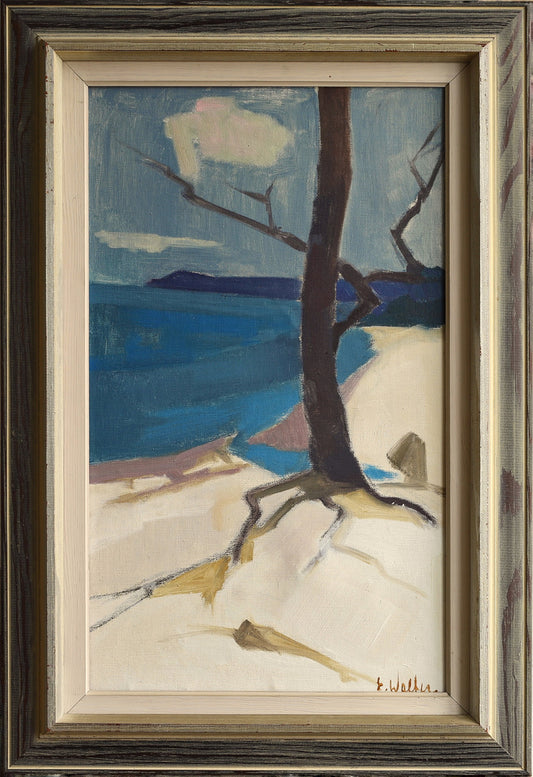 Vintage Mid Century Landscape Oil Painting By E W Persson Sweden