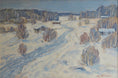 Load image into Gallery viewer, Mid Century Original Winterscape Oil Painting From Sweden