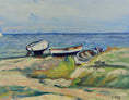 Load image into Gallery viewer, Vintage Art Coastal Oil Painting by from Sweden from 1948