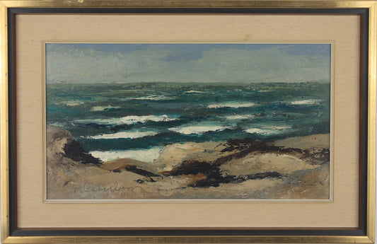 Original Mid Century Vintage Oil Painting Sweden