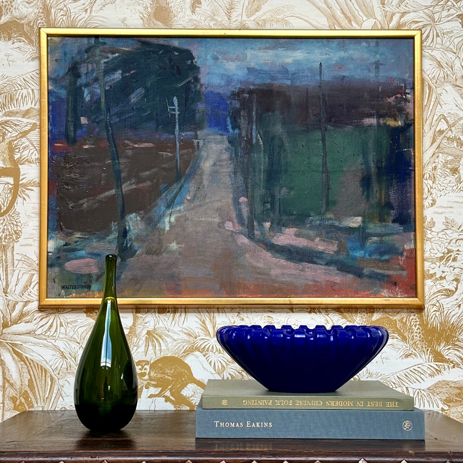 Vintage Art Mid Century Oil Painting By Walterström Sweden