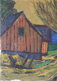 Load image into Gallery viewer, Mid Century Original Oil Painting From Sweden by K Christensen
