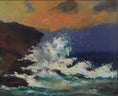 Load image into Gallery viewer, Vintage Coastal Painting by from Sweden by E Larsson 1958