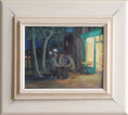 Load image into Gallery viewer, Mid Century Original Cafe Scene Oil Painting By G Malm Sweden