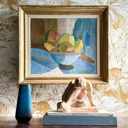 Swedish Vintage Art Still Life Oil Painting