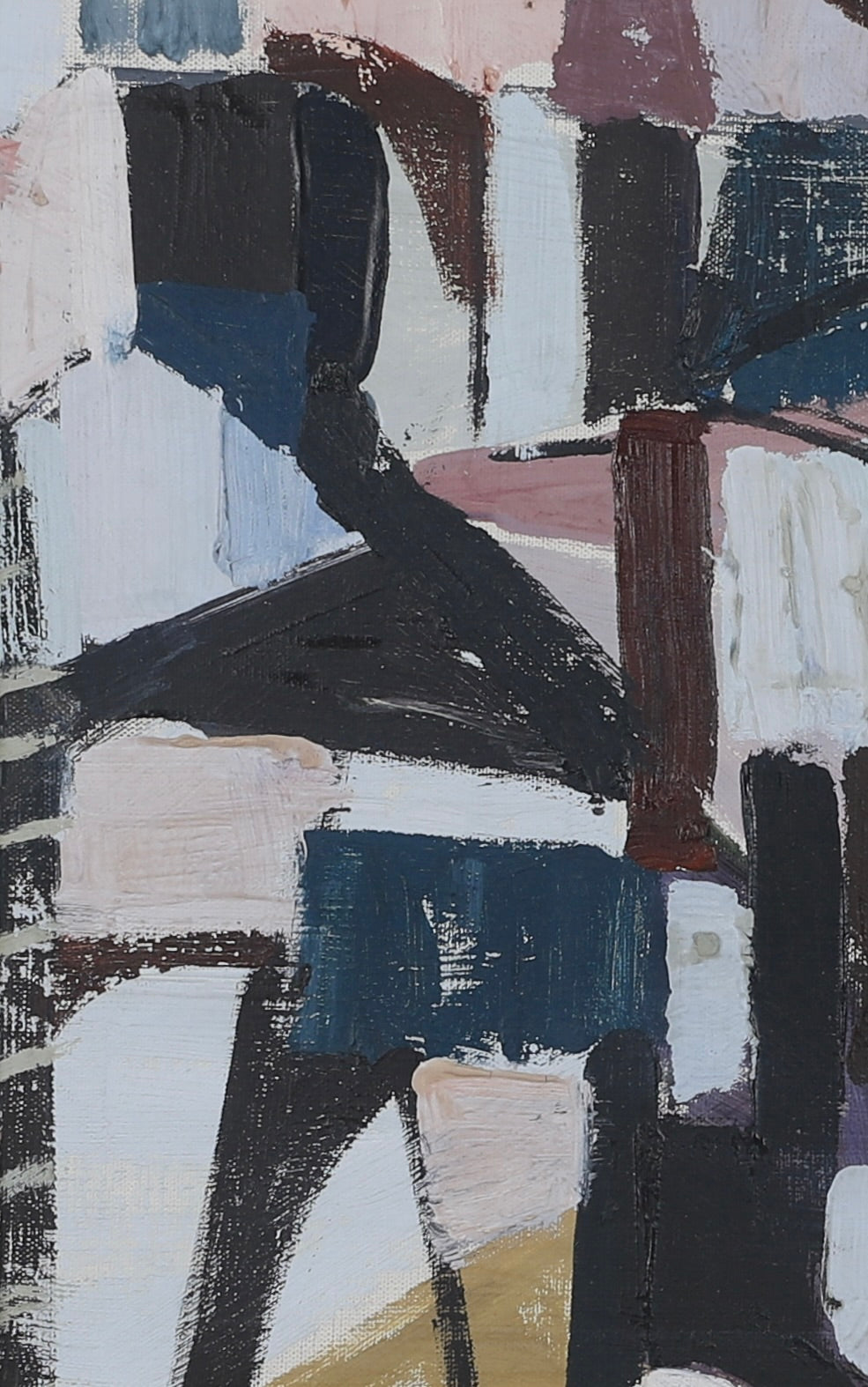 Mid Century Vintage Abstract Painting From Sweden