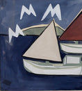 Load image into Gallery viewer, Mid Century Original Sailboat Painting From Sweden 1961