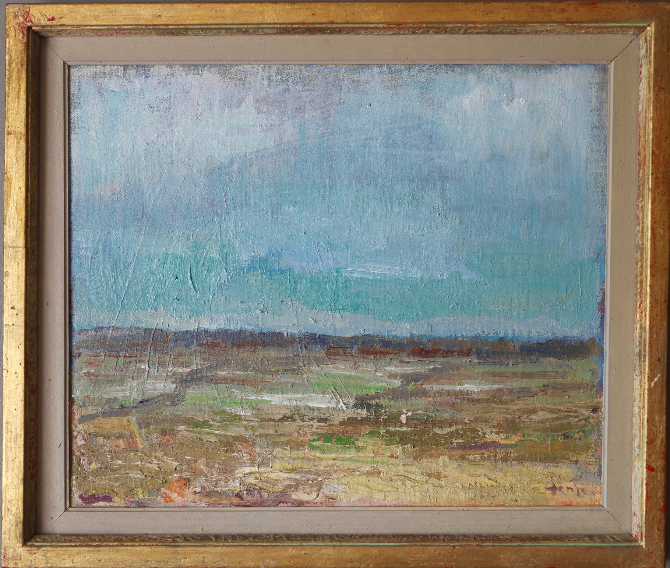 Mid Century Oil Painting by P Henje Sweden