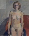 Load image into Gallery viewer, Vintage Figurative Oil Painting by K Hanqvist from Sweden