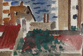 Load image into Gallery viewer, Vintage Art Mid Century Cityscape From Sweden by L Herder