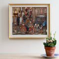 Load image into Gallery viewer, Vintage Mid Century Cityscape Oil Painting From Sweden
