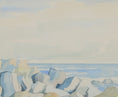 Load image into Gallery viewer, Mid Century Original Coastal Watercolor From Sweden
