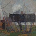 Load image into Gallery viewer, Mid Century Original Vintage Coastal Oil Painting from Sweden