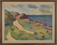 Load image into Gallery viewer, Mid Century Coastal Oil Painting Sweden E Andersson