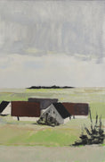 Load image into Gallery viewer, Mid Century Original Farmhouse Oil Painting from Sweden