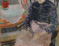Load image into Gallery viewer, Swedish Vintage Figure in Interior Oil Painting From Sweden