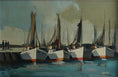 Load image into Gallery viewer, Mid Century Original Sailboat Oil Painting From Sweden 1957