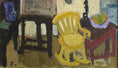 Load image into Gallery viewer, Vintage Art Room Original Artist's Studio  interior Oil Painting Sweden