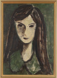 Load image into Gallery viewer, Vintage Woman's Portrait Oil Painting From Sweden