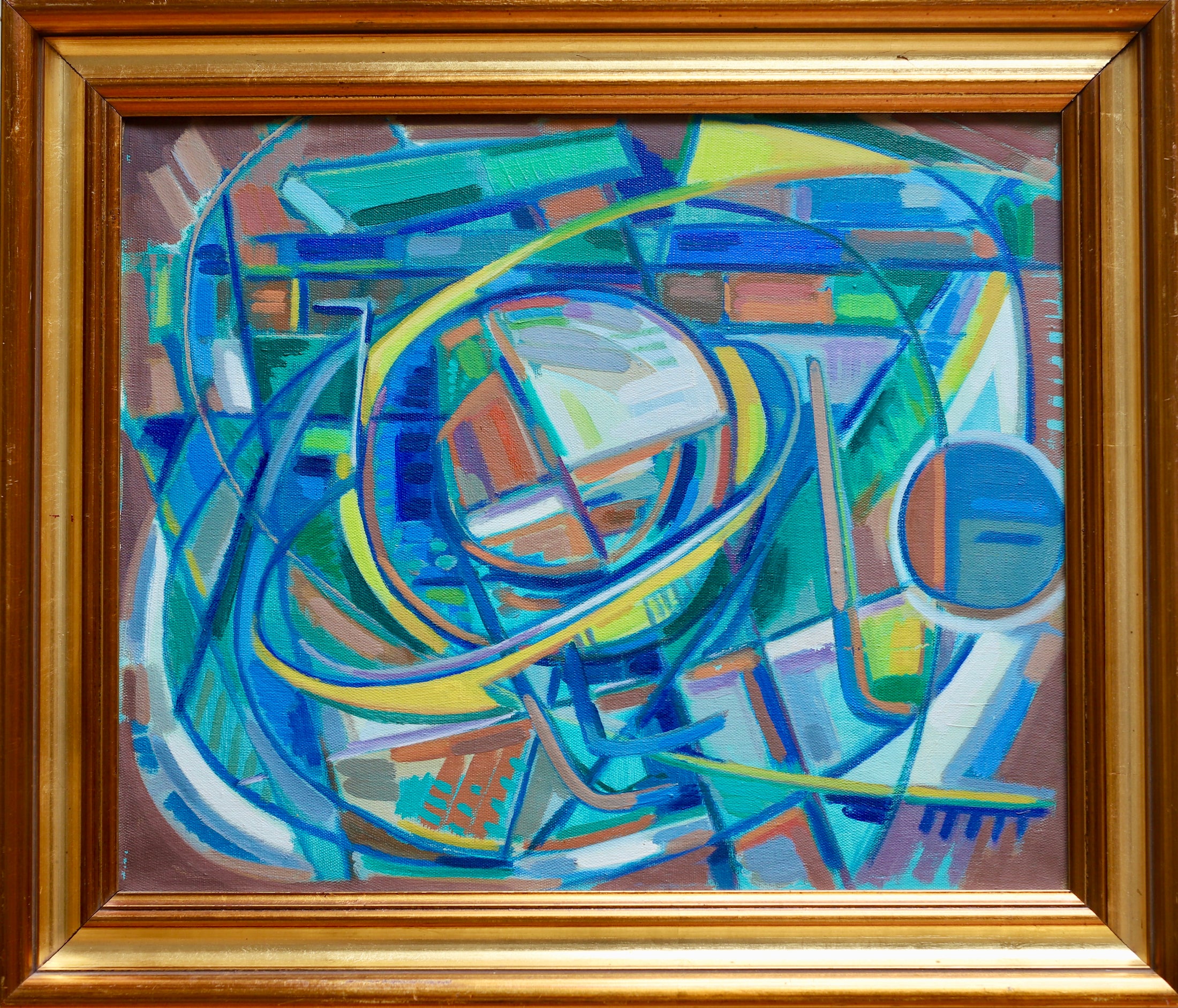 Mid Century Vintage Abstract Painting From Sweden