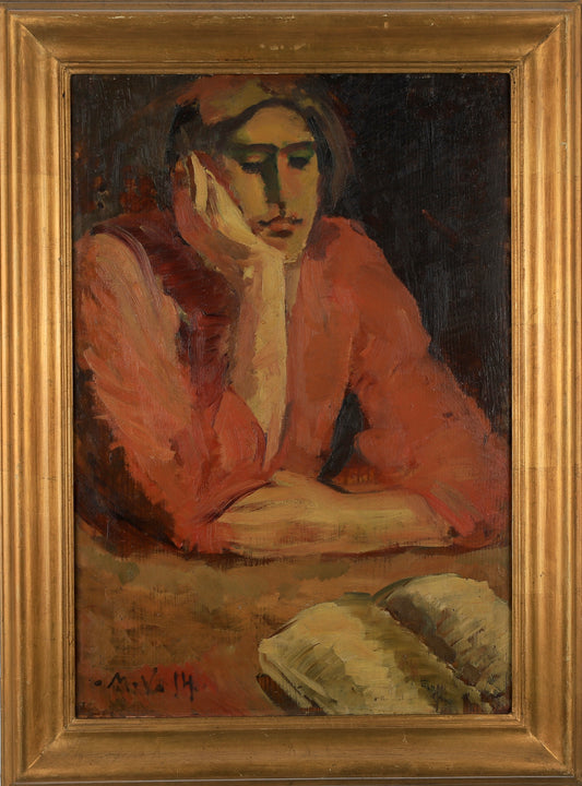 Vintage Art Room Antique Portrait Sweden 1914