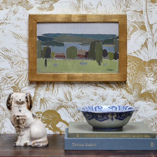 Mid Century Landscape Oil Painting