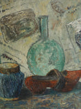 Load image into Gallery viewer, Swedish Mid Century Vintage Art Still Life Oil Painting