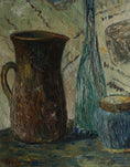 Load image into Gallery viewer, Swedish Mid Century Vintage Art Still Life Oil Painting