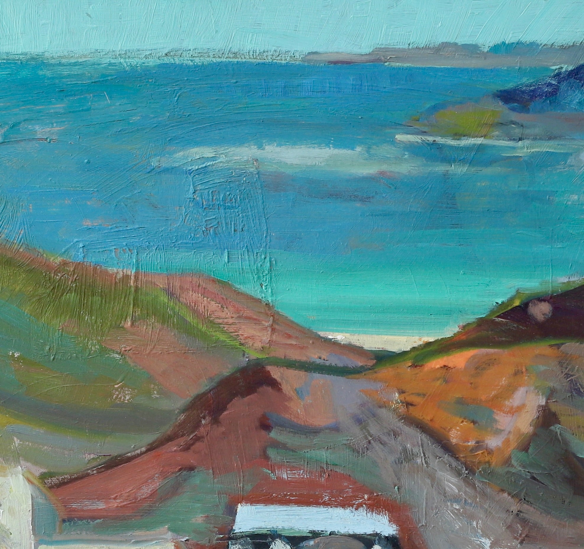 Mid Century Vintage Art Seascape Oil Painting Sweden